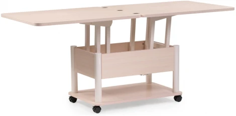 Стол-трансформер Woodville Виват светлый венге / белый 402947