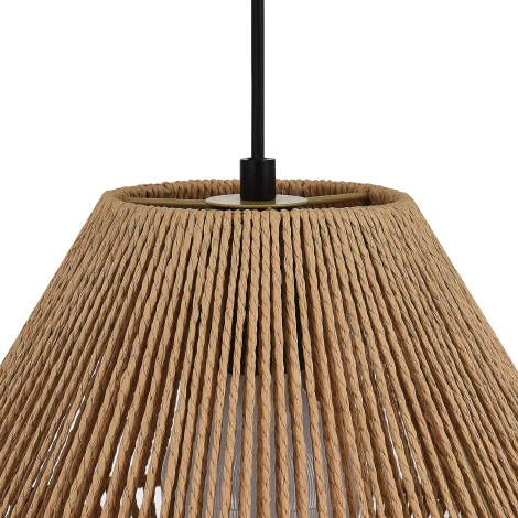 Подвесной светильник Evoluce Ettan SLE6025-603-01 бежевый/черный E27 1*40W (220V, на проводе)