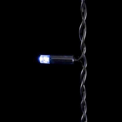 Гирлянда Бахрома с Колпачком 3,1 x 0,5 м Синяя 220В, 120 LED, Провод Черный ПВХ, IP65
