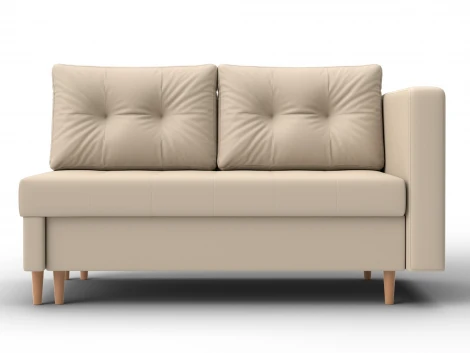 Кушетка Лига-098 (ДВП,ДСП,ЛДСП,Брус,Фанера/Дерево/Экокожа/бежевый) Лига Диванов 132580