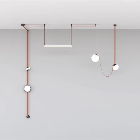 Трековый светильник 48V Denkirs Belty Flow DK5566-BK (LED, круглые)