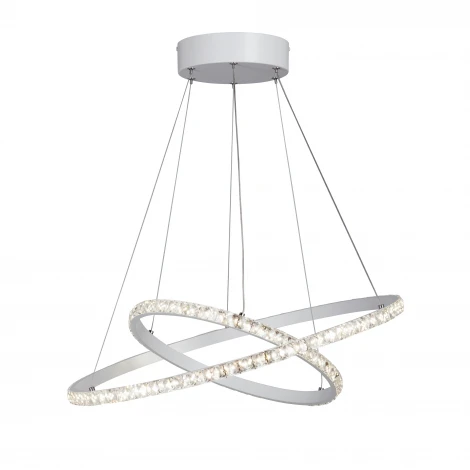 Подвесная люстра Vitaluce V4628-0/2S (LED, 220V, хрусталь, на тросе, кольцо)