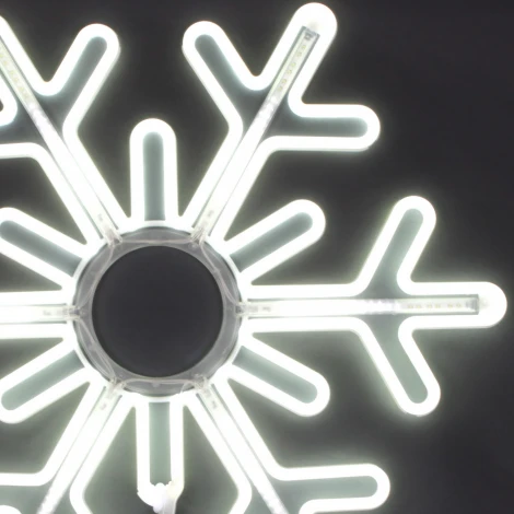 Световая фигура Снежинка светодиодная из гибкого неона Sneha A-964 WT (220V)