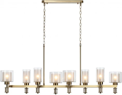 Подвесная люстра Odeon Light Saga 5088/8A античная бронза/стекло E14 8*40W (220V, на цепи)