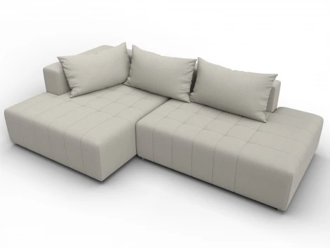 Диван угловой Лига-103 НПБ угол левый (ДСП,Брус,Фанера,Рогожка/Бежевый) Лига Диванов 134809L