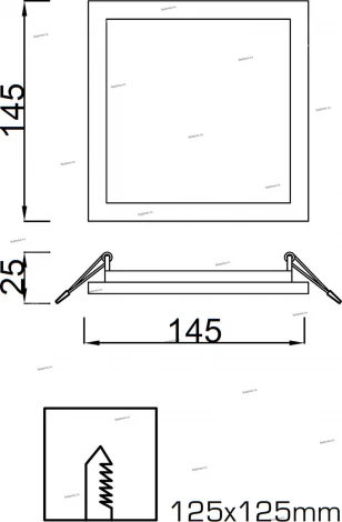 Встраиваемый точечный светильник Mantra Tecnico Saona C0191 (LED, 220V)