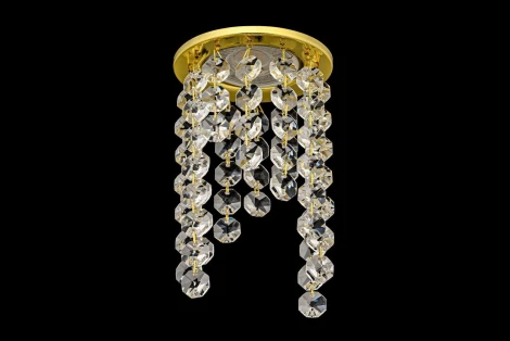 Встраиваемый светильник хрустальный Dio D'Arte Osimo Gold GU10.5.14.8.114 G (220V, круглые)