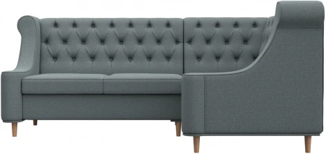 Диван кухонный угловой Бронкс правый угол (Серый/Рогожка) Лига Диванов арт.123824