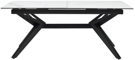 Стол URBINO 180 MATTE STATUARIO Белый мрамор матовый, керамика/ черный каркас М-City