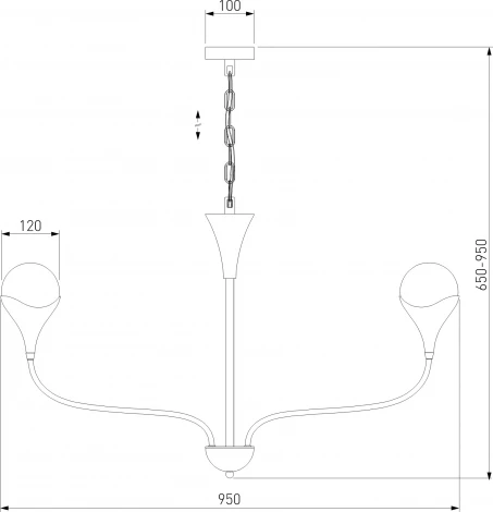 Подвесная люстра Wi-Fi Eurosvet Calyx 60169/8 никель (220V, управление смартфоном, голосовое управление, умный дом - Minimir Home, Алиса, Маруся, Салют, на цепи, шарики)