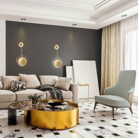 Настенный светильник светодиодный Escada Hypnosis 10206/SG LED Gold 7Вт, металл, золото