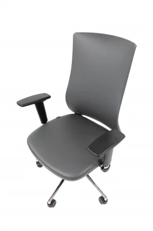 Офисное кресло Chairman 500LUX Россия экокожа cерый БП 7210652