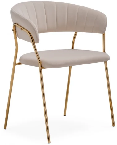 Стул Woodville на металлокаркасе Kamelia 1 beige / gold 15469