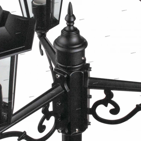 Столб уличный Horoz Erguvan, 3 плафона, черный с прозрачным