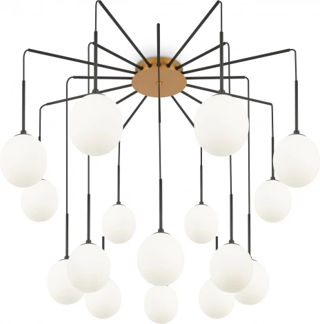 Подвесной светильник Maytoni Branch MOD176PL-16G (220V, на проводе, шарики, паук)