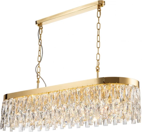 Подвесная люстра большая Indigo Anna V000382 (220V, хрусталь, на цепи)