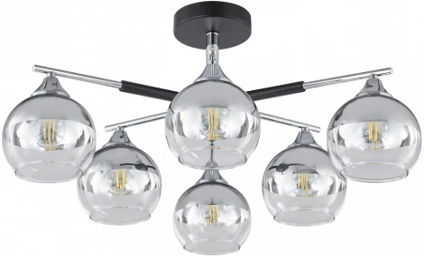 Потолочная люстра на штанге Arte Milano Napoli-9354 339354/6 CR+BK (220V)