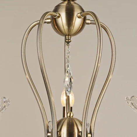 Подвесная люстра Reluce 04462-0.4-05 (220V, подвески, на цепи, подсвечник, свеча)