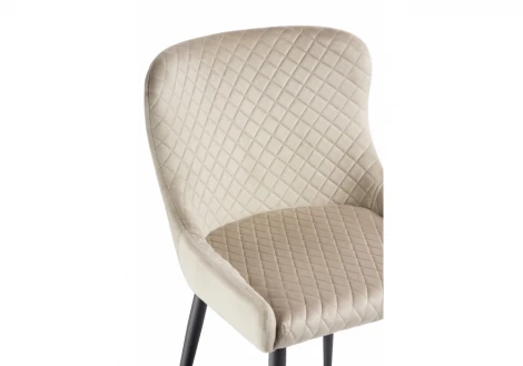 Обеденный стул на металлокаркасе Woodville Teo beige / black 15020