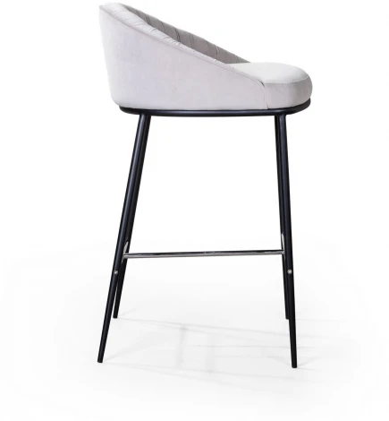 Стул полубарный Top Concept Barkley, микровелюр серый