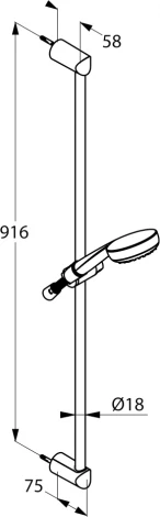 Душевой гарнитур Kludi Logo 1S 6819005-00