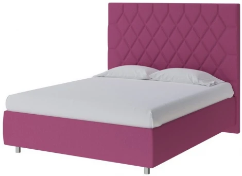 PROxSON Кровать Rhomby без основания (Ткань: Рогожка Savana Berry (фиолетовый)) 80x200