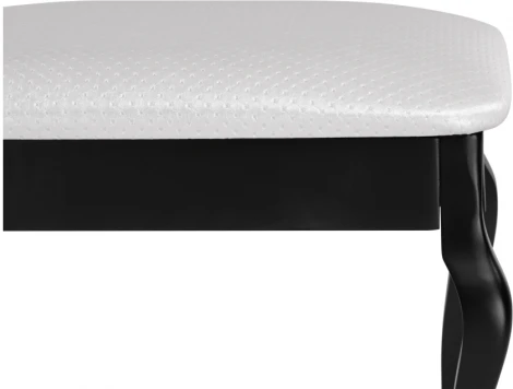 Банкетка Woodville Лусте черная / кожзам белый пунто 515166
