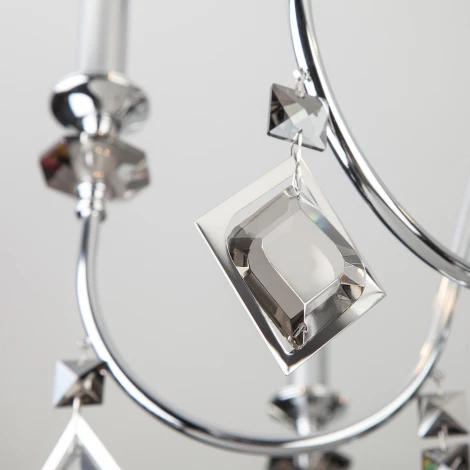 Подвесная люстра Eurosvet Telao 10110/8 хром/дымчатый хрусталь Strotskis