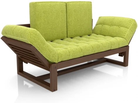 Кушетка Arsko Балтик орех зеленая рогожка