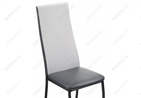 Стул Woodville на металлокаркасе Mirilis белый полимер / серый полимер / темный мусс 454006