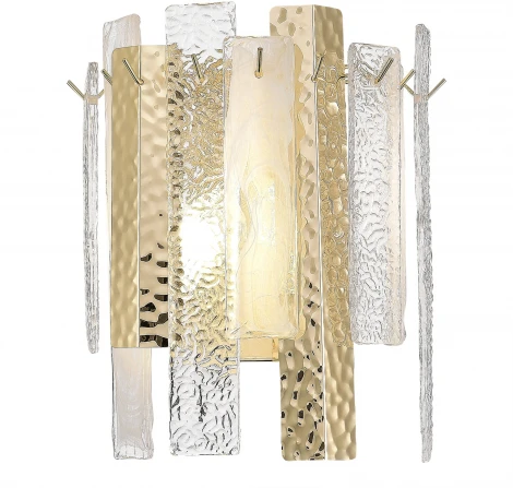 Бра ST Luce Scolare SL1636.201.02 Золотистый/Белый, Золотистый E14 2*40W (220V)