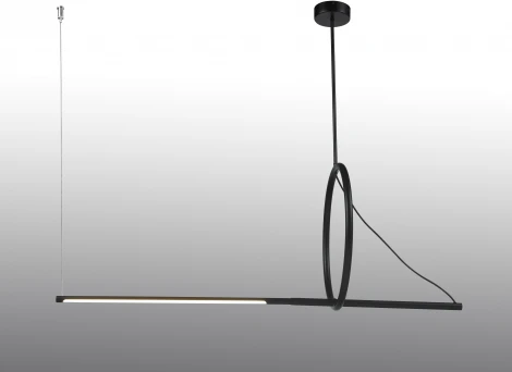 Подвесной светильник iLedex Zoom 8075P/S-18W-3000K MBK-WH (220V, на тросе, кольцо)