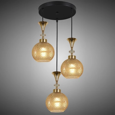 Подвесной светильник Reluce 02001-0.9-03 AMBER (220V, на проводе, шар)