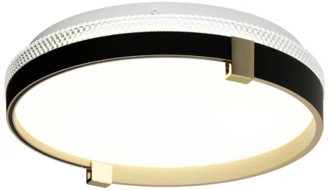 Настенно-потолочный светильник Sonex Olidi Black 7647/CL PALE SN пластик/белый/черный/золотой LED 30Вт 4000К D340 IP43 (220V, круглые)