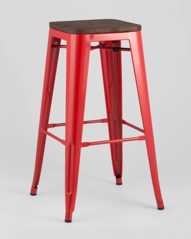 Стул барный Stool Group TOLIX WOOD красный глянцевый УТ000001195