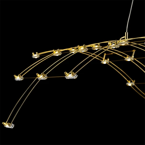 Подвесной светильник Odeon Light Welki 7058/45L нерж/сталь золото LED 3000K 220V (на тросе)