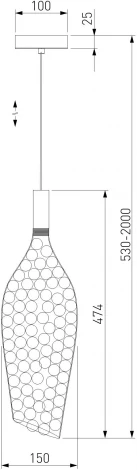 Подвесной светильник золото Eurosvet Ruche 90380/1 (LED, 220V, на проводе)