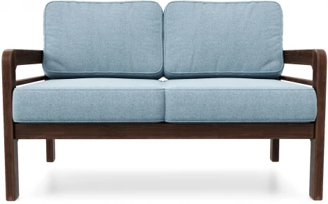 Диван Arsko прямой Бергер М орех рогожка голубая