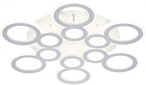 Потолочная люстра светодиодная Escada Galleo 10274/6LED 94Вт, металл/акрил, белый (220V, пульт управления)