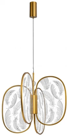 Подвесной светильник Odeon Light Piuma 6664/53L античн бронза/металл/акрил IP20 LED 54W 3000Лм 3000K (220V, на проводе)