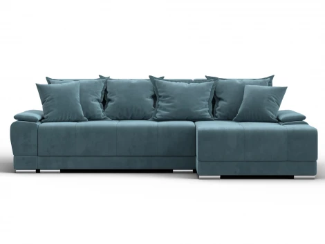 Диван угловой Лига-119 угол правый (ДСП,Брус,Фанера,ЛДС,Велюр/Бирюзовый) Лига Диванов 137090