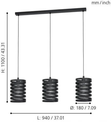 Подвесной светильник Eglo Cremella 99347 (220V, на проводе)