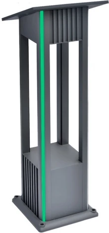 Наземный уличный светильник с солнечной батареей, с декоративной зеленой подсветкой Kink Light 09206-F,16(07) (LED, IP65)