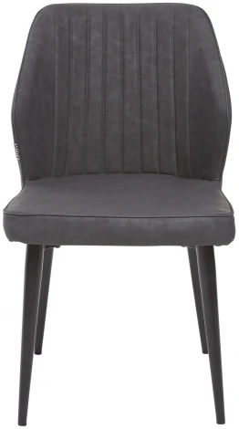 Стул SEATTLE RU-07 серая сталь, экокожа / черный каркас М-City