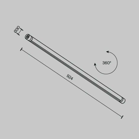Шинопровод модульный накладной/подвесной 24V Maytoni Accessories for system Shelf CA012-TRX-900-B