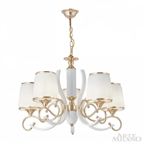 Подвесная люстра Arte Milano Florentia-3857 303857/5 Wh/Gd (220V, на цепи)