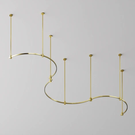 Шинопровод магнитный Flarity полукруг латунь 65 см Maytoni Busbar trunkings Flarity TRX154-SR-D650-BS (24V)