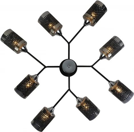 Потолочная люстра на штанге Reluce 01405-3.3-08B BK+CR (220V)
