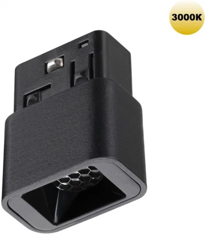 Трековый светильник для низковольтного шинопровода Novotech Flum 359513 черный LED 3W 48V 3000K