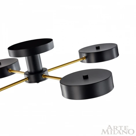 Потолочная люстра на штанге Arte Milano Ferrara 252006/4 Bk/Bk (LED, 220V, круглые)